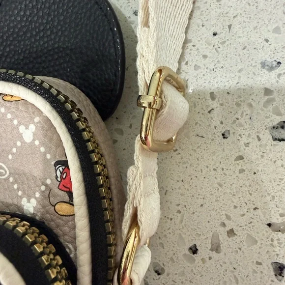 Disney Mickey Mouse Mini Crossbody Bag - Beige, Black - Picture 5 of 8